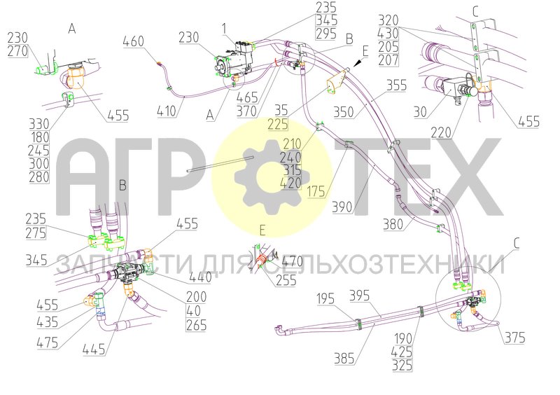 Гидрооборудование ведущих колес (161.09.15.000-01) (№200 на схеме)